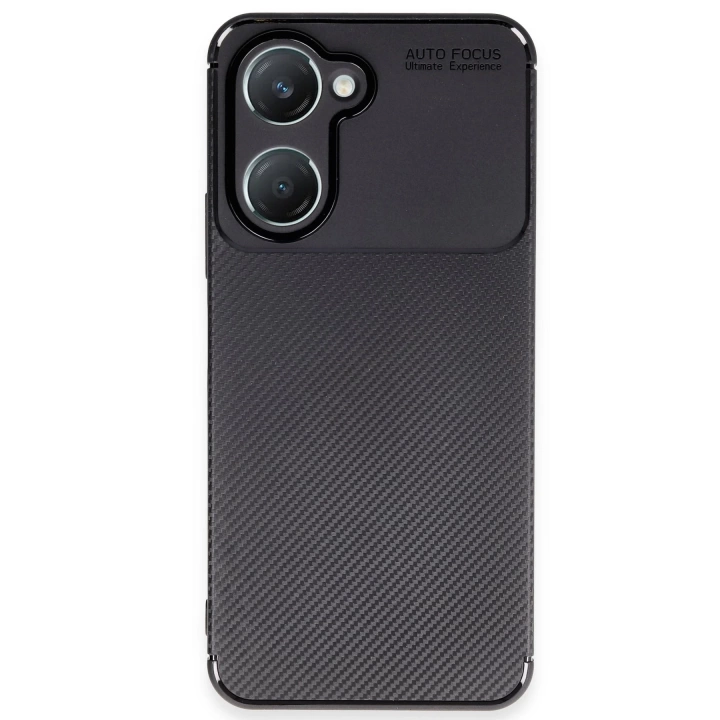 BFS  Vivo Y18 Kılıf Auto Focus Karbon Kapak - Siyah