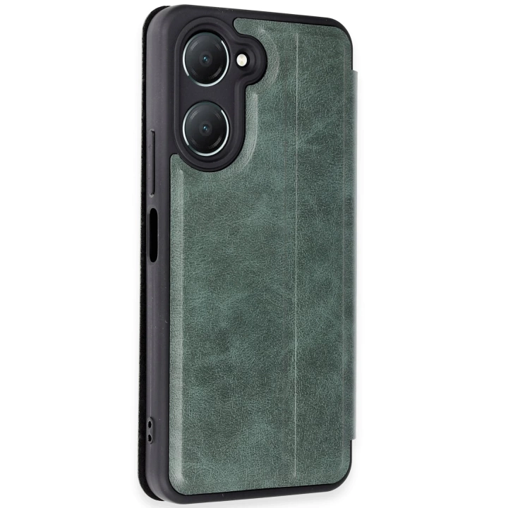 BFS  Vivo Y18 Kılıf Flip Cover - Koyu Yeşil
