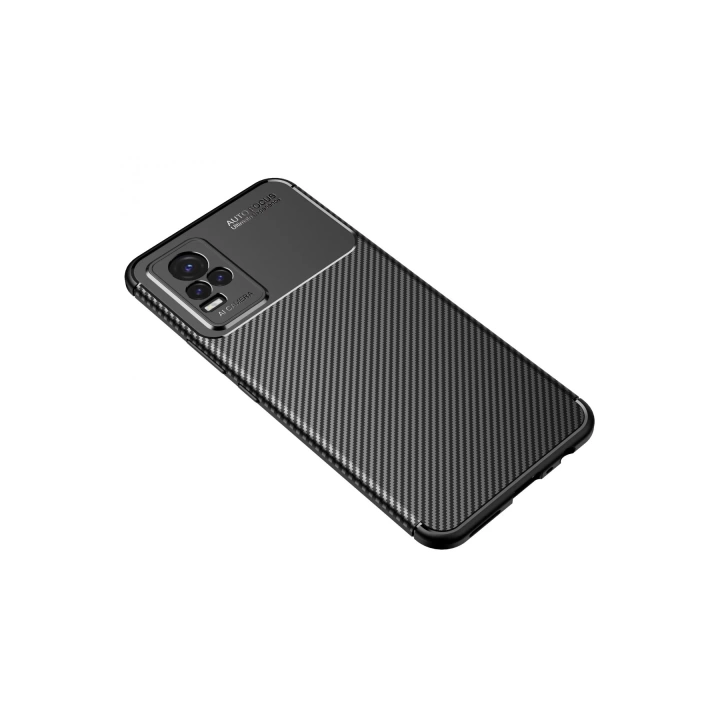 BFS  Vivo Y21S Kılıf Auto Focus Karbon Kapak - Siyah