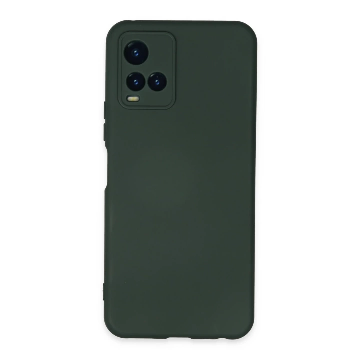 BFS  Vivo Y21S Kılıf Nano içi Kadife Silikon - Koyu Yeşil