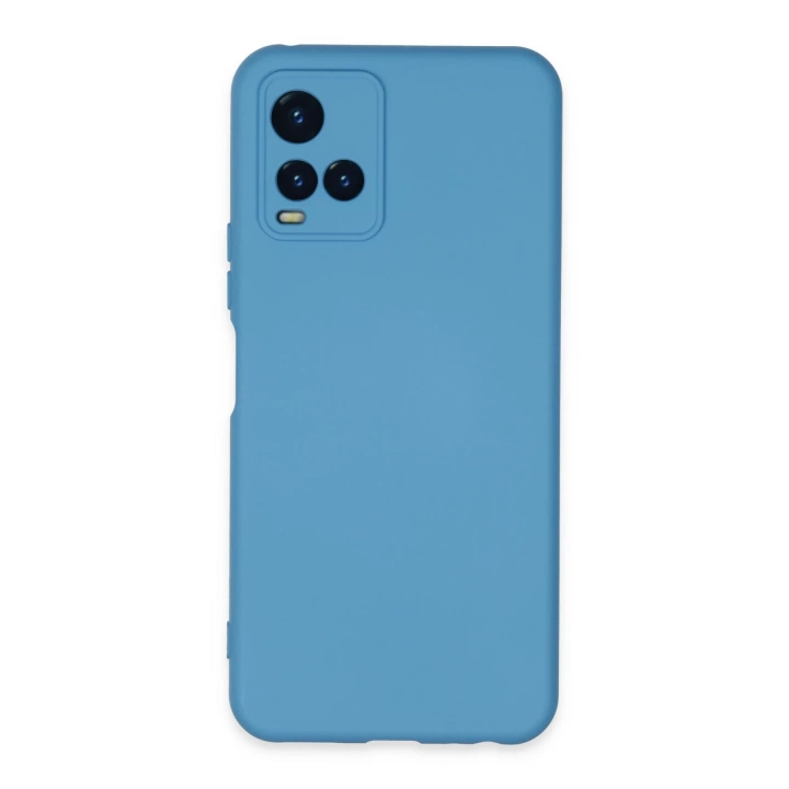 BFS  Vivo Y21S Kılıf Nano içi Kadife Silikon - Mavi