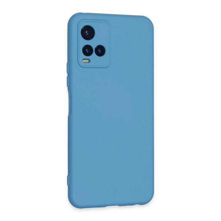 BFS  Vivo Y21S Kılıf Nano içi Kadife Silikon - Mavi