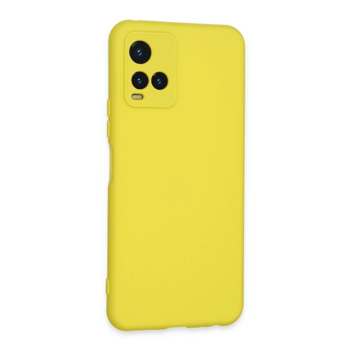 BFS  Vivo Y21S Kılıf Nano içi Kadife Silikon - Sarı