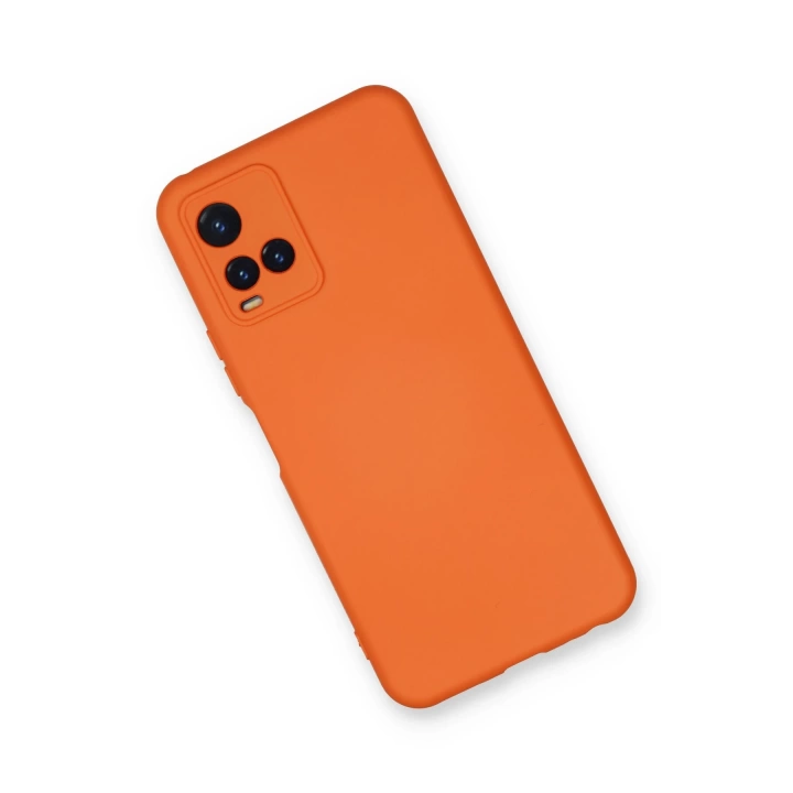 BFS  Vivo Y21S Kılıf Nano içi Kadife Silikon - Turuncu