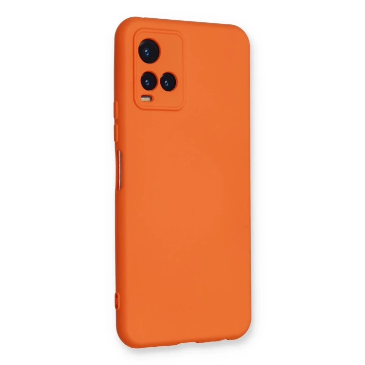 BFS  Vivo Y21S Kılıf Nano içi Kadife Silikon - Turuncu