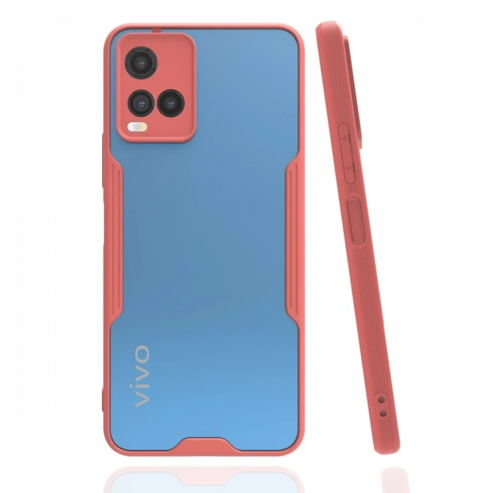 BFS  Vivo Y21S Kılıf Platin Silikon - Pembe