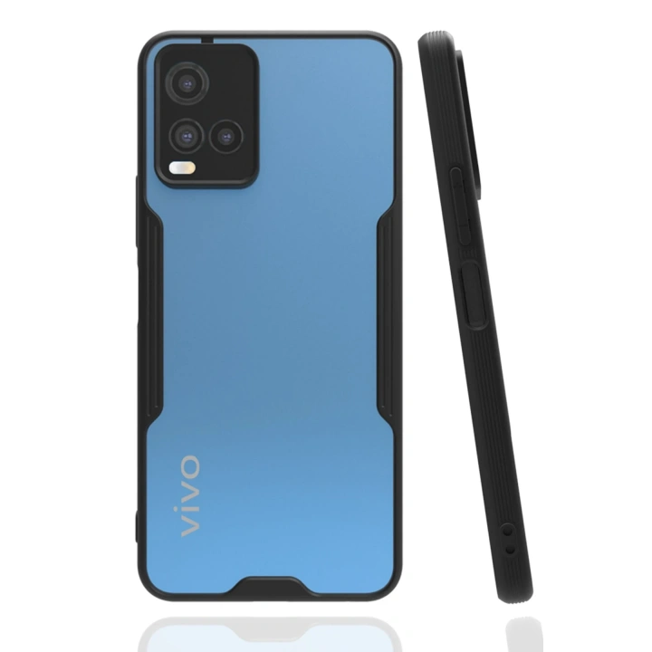 BFS  Vivo Y21S Kılıf Platin Silikon - Siyah