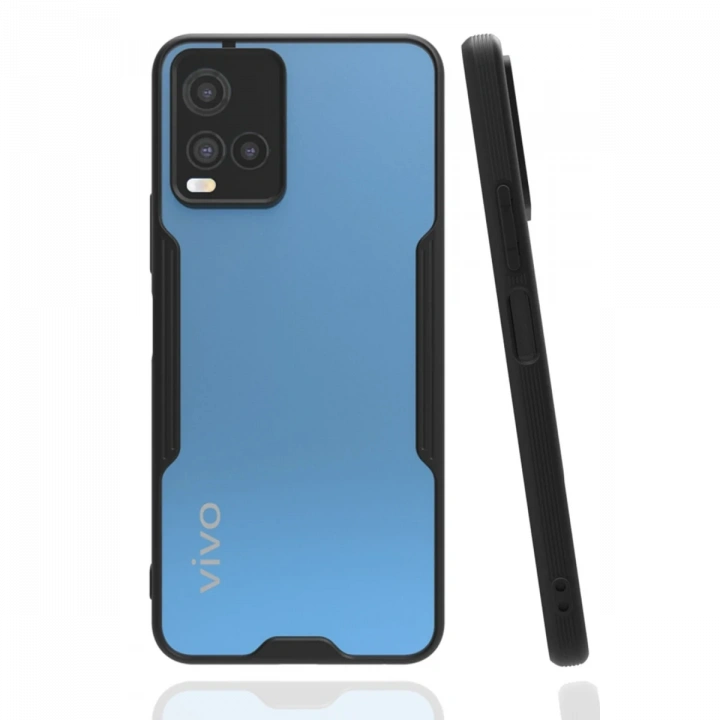 BFS  Vivo Y21S Kılıf Platin Silikon - Siyah