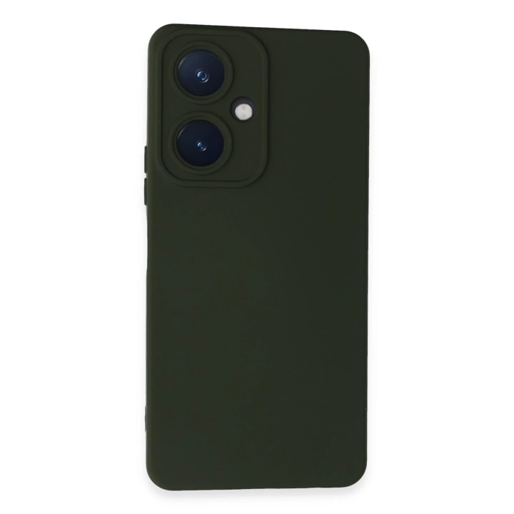 BFS  Vivo Y27 Kılıf Nano içi Kadife Silikon - Koyu Yeşil