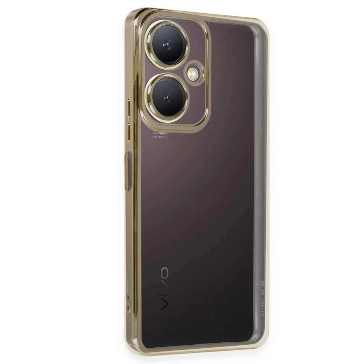 BFS  Vivo Y27 Kılıf Razer Lensli Silikon - Gold