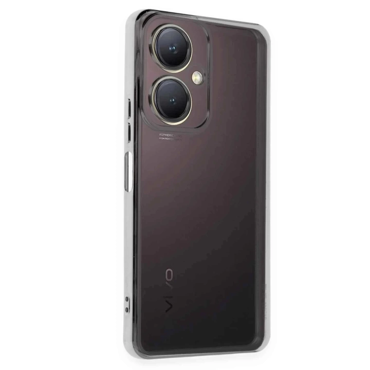 BFS  Vivo Y27 Kılıf Razer Lensli Silikon - Gümüş