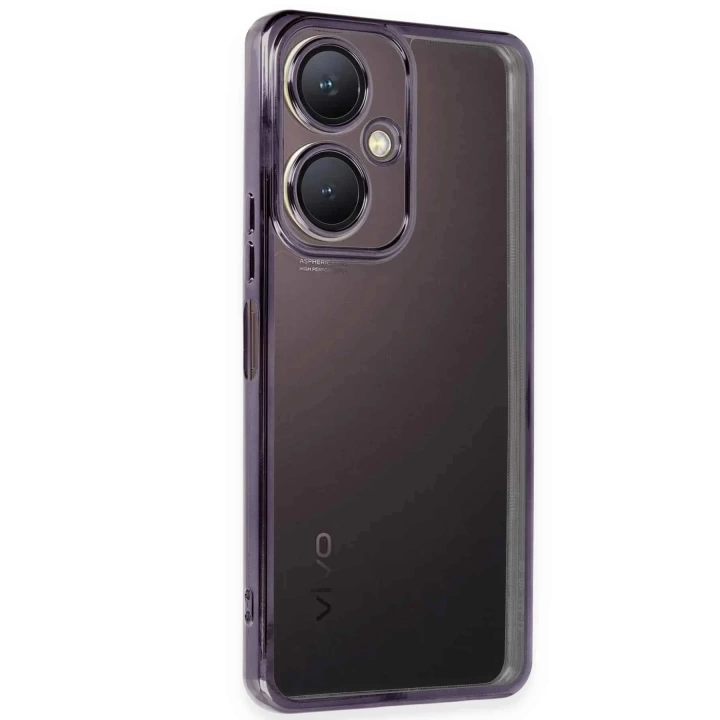 BFS  Vivo Y27 Kılıf Razer Lensli Silikon - Mor