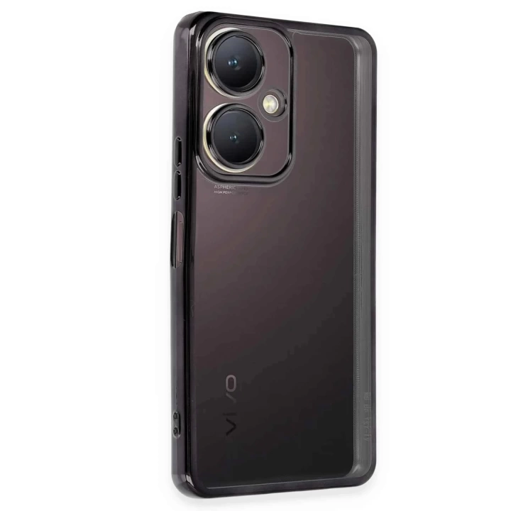 BFS  Vivo Y27 Kılıf Razer Lensli Silikon - Siyah