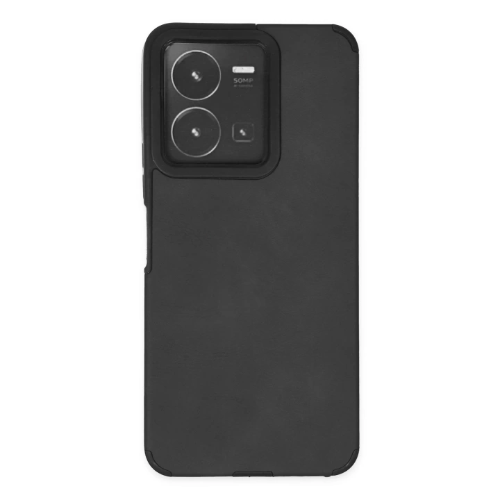 BFS  Vivo Y35 Kılıf Loop Deri Silikon - Siyah