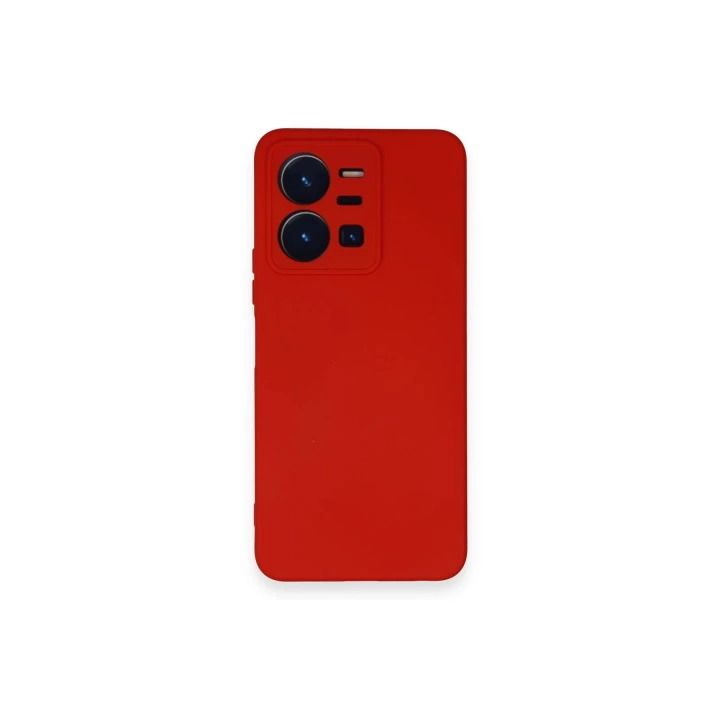 BFS  Vivo Y35 Kılıf Nano içi Kadife Silikon - Kırmızı