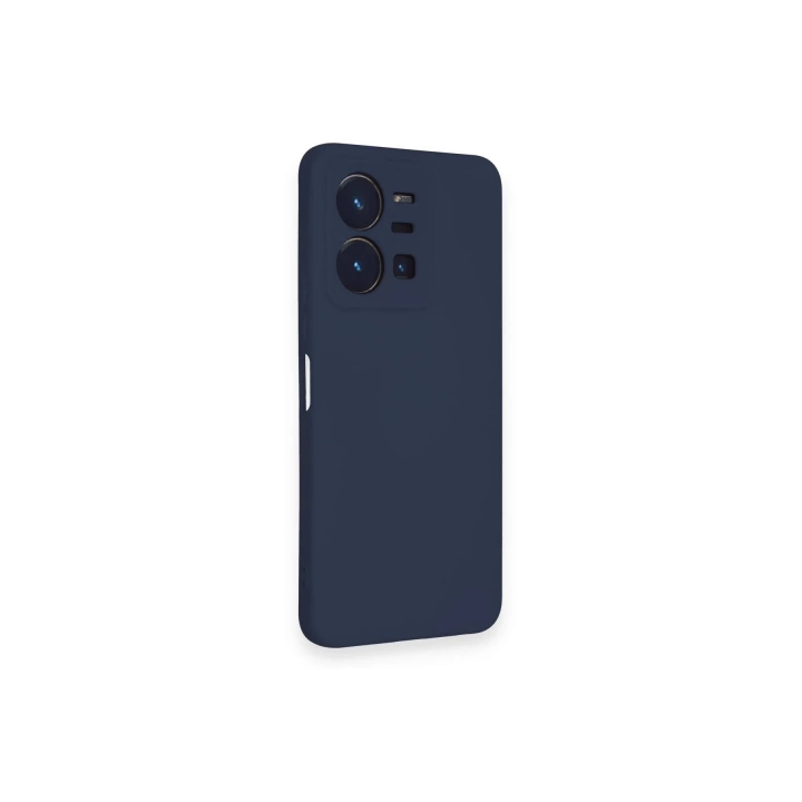 BFS  Vivo Y35 Kılıf Nano içi Kadife Silikon - Lacivert