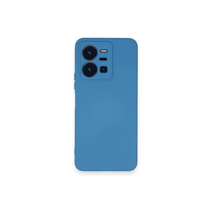 BFS  Vivo Y35 Kılıf Nano içi Kadife Silikon - Mavi