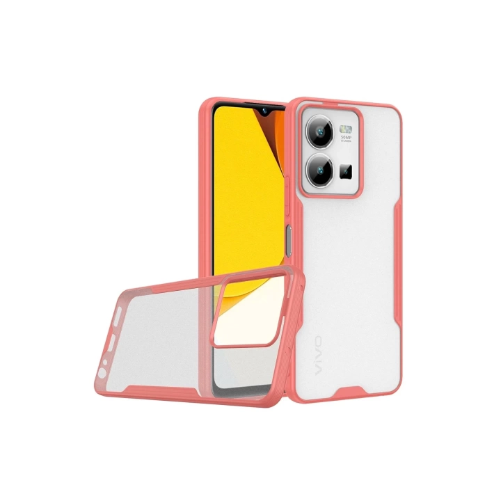BFS  Vivo Y35 Kılıf Platin Silikon - Pembe