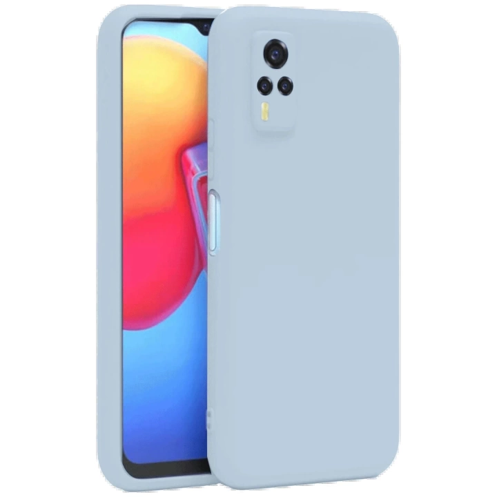 BFS  Vivo Y53S Kılıf Nano içi Kadife Silikon - Buz Mavi