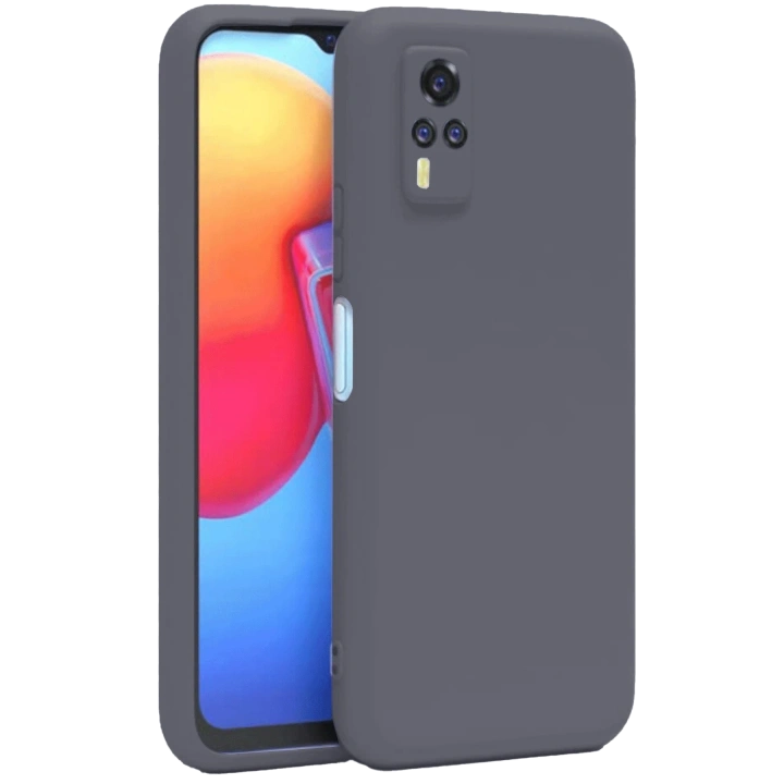 BFS  Vivo Y53S Kılıf Nano içi Kadife Silikon - Gri