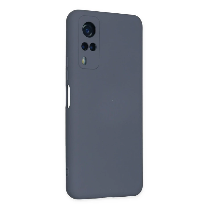 BFS  Vivo Y53S Kılıf Nano içi Kadife Silikon - Gri