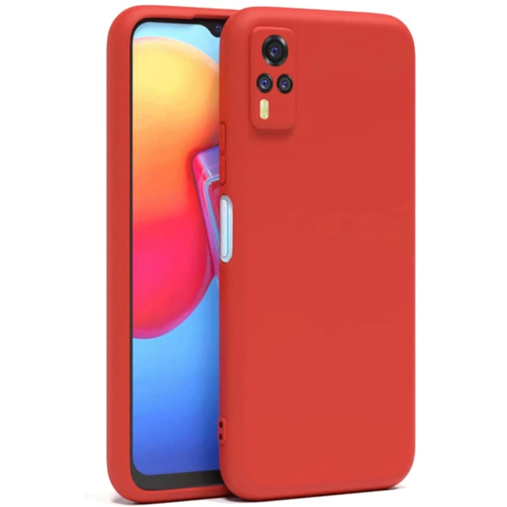 BFS  Vivo Y53S Kılıf Nano içi Kadife Silikon - Kırmızı