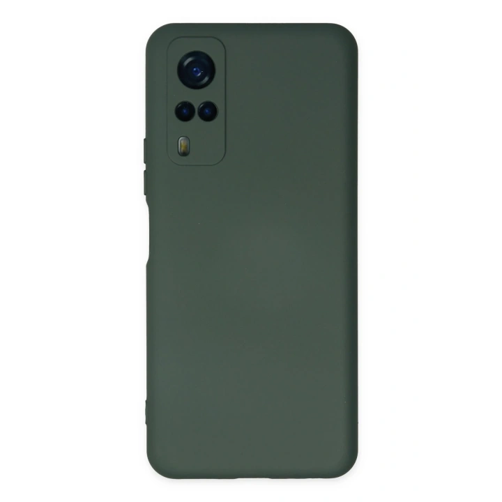 BFS  Vivo Y53S Kılıf Nano içi Kadife Silikon - Koyu Yeşil