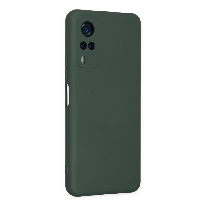 BFS  Vivo Y53S Kılıf Nano içi Kadife Silikon - Koyu Yeşil