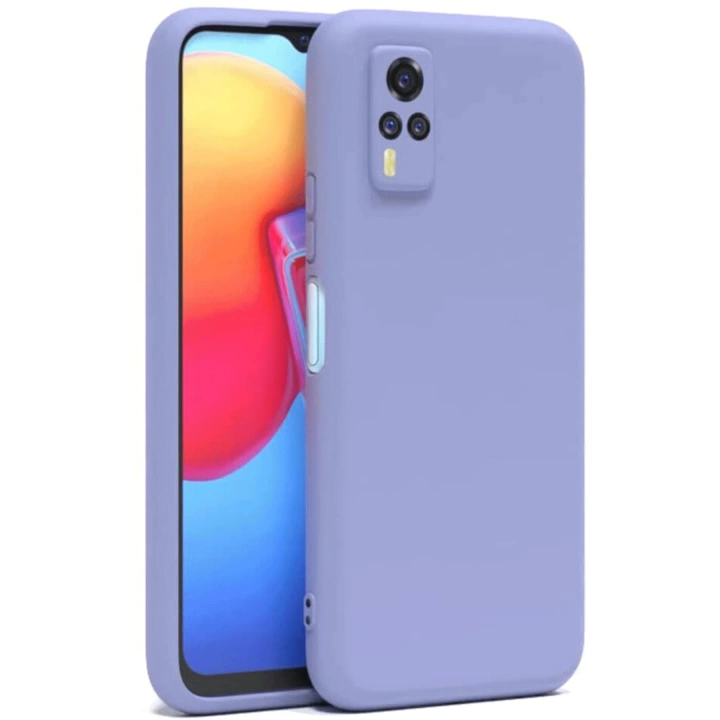 BFS  Vivo Y53S Kılıf Nano içi Kadife Silikon - Lila