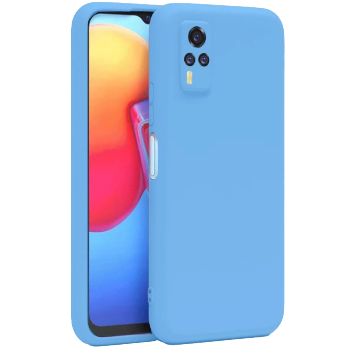 BFS  Vivo Y53S Kılıf Nano içi Kadife Silikon - Mavi