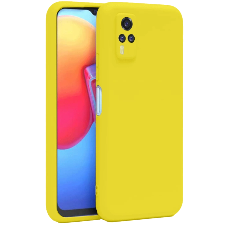 BFS  Vivo Y53S Kılıf Nano içi Kadife Silikon - Sarı