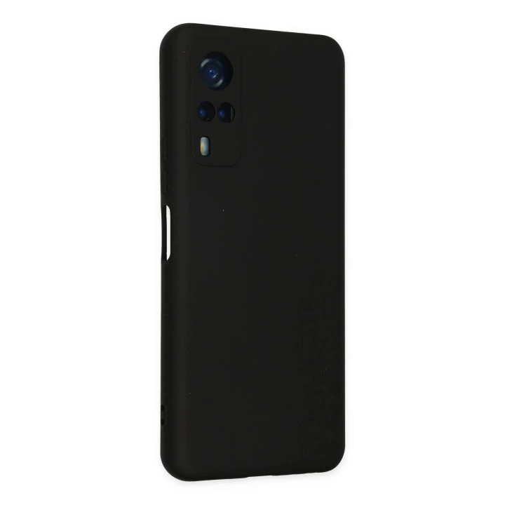 BFS  Vivo Y53S Kılıf Nano içi Kadife Silikon - Siyah
