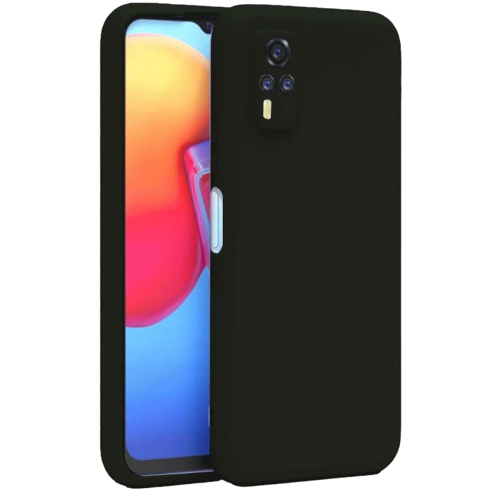 BFS  Vivo Y53S Kılıf Nano içi Kadife Silikon - Siyah