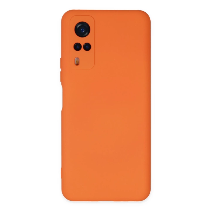 BFS  Vivo Y53S Kılıf Nano içi Kadife Silikon - Turuncu
