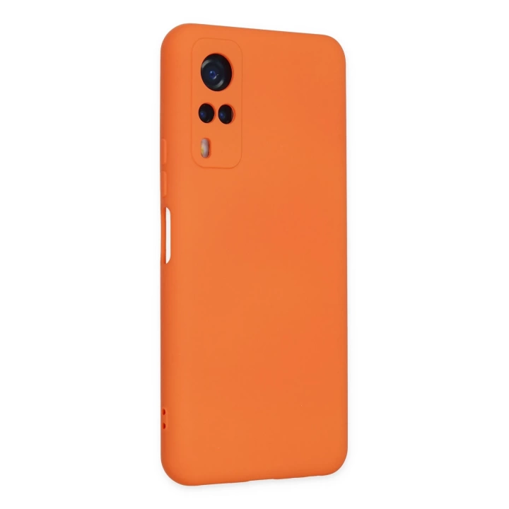 BFS  Vivo Y53S Kılıf Nano içi Kadife Silikon - Turuncu