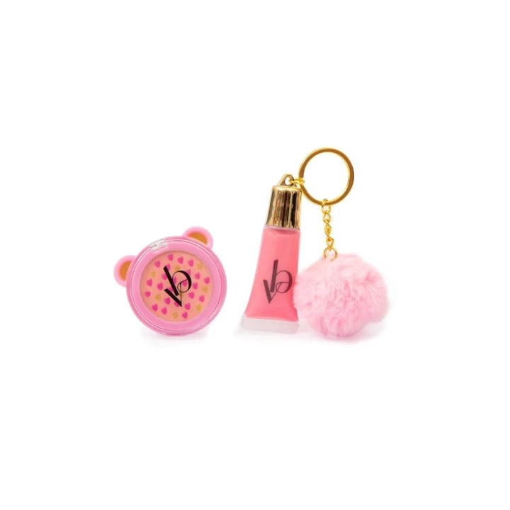 BFS  VRB27000 Very Bella - Parıltı Seti (lip gloss+far+ponpon anahtarlık)