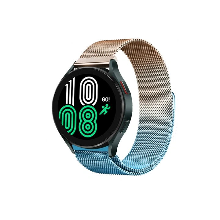 BFS  Watch 20mm Metal Mıknatıslı Kordon - Metalik Gold-Mavi