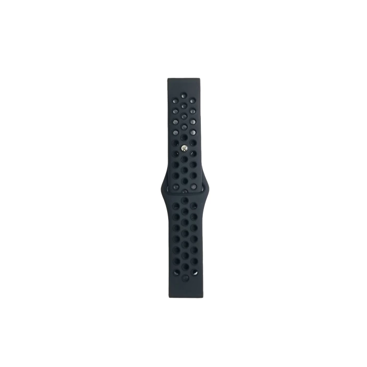 BFS  Watch 20mm Spor Delikli Kordon - Siyah-Füme
