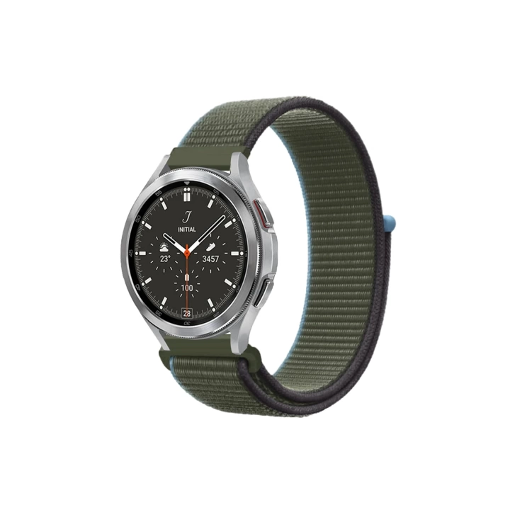 BFS  Watch 22mm Hasırlı Cırtcırtlı Kordon - Yeşil