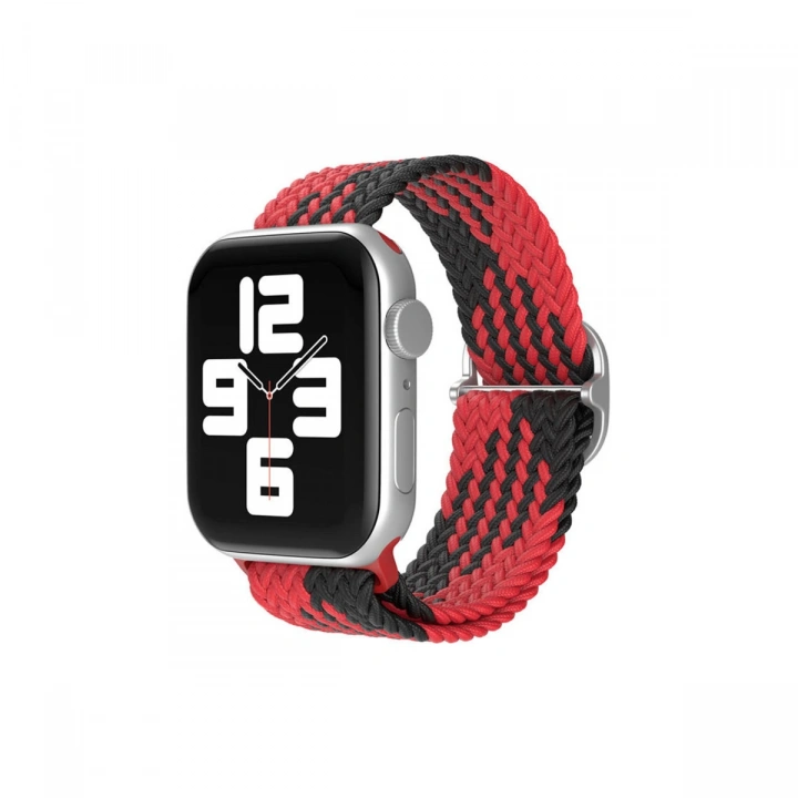 BFS  Watch 22mm Star Kordon - Kırmızı-Siyah