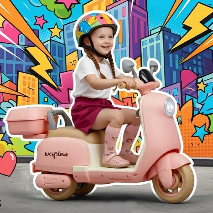 BFS  Wespina Kumandalı Akülü Motor 6V Pembe WPAK5