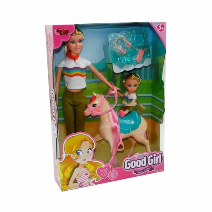 BFS  WG-115162 Kutulu 29cm Atlı Kızı ve Anne Bebek - Vardem Oyuncak