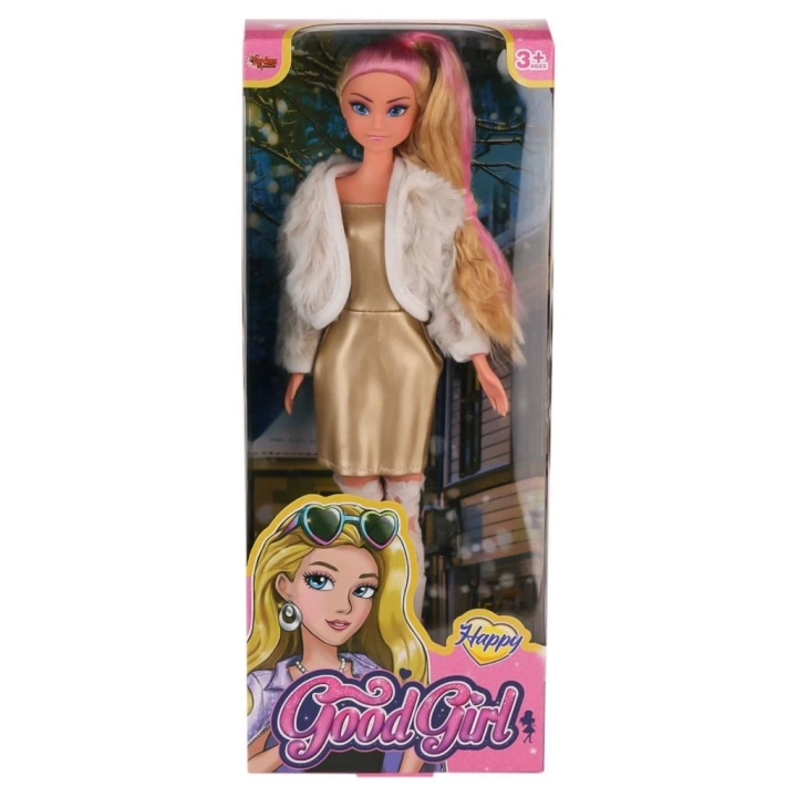 BFS   WG-115521  Ceketli Çizmeli Renkli Saçlı Bebek 29 cm -Vardem Oyuncak