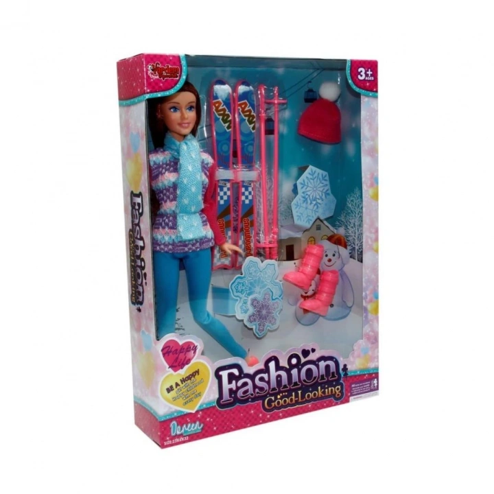BFS  WG-66730-66731 Aksesuarlı Kayakçı Bebek 29 cm -Vardem Oyuncak