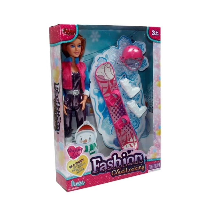 BFS  WG-66730-66731 Aksesuarlı Kayakçı Bebek 29 cm -Vardem Oyuncak
