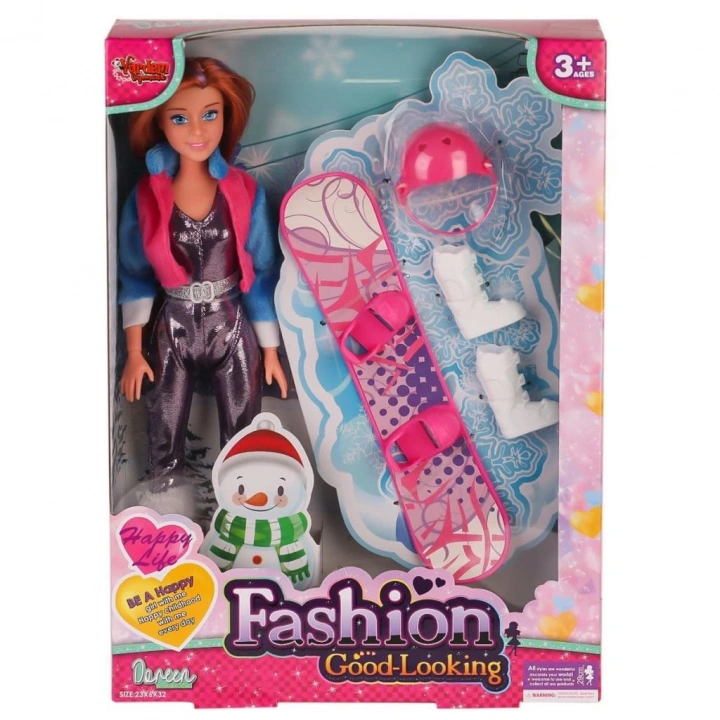 BFS  WG-66730-66731 Aksesuarlı Kayakçı Bebek 29 cm -Vardem Oyuncak
