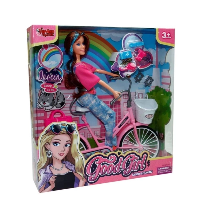 BFS  WG-66760 Kutulu 29cm Akesuarlı Bisikletli Bebek - Vardem Oyuncak