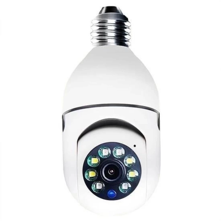 BFS  WiFi 360 Panoramik Ampul Kamera Gece Görüş Ses Akıllı Hareket Algılayıcı
