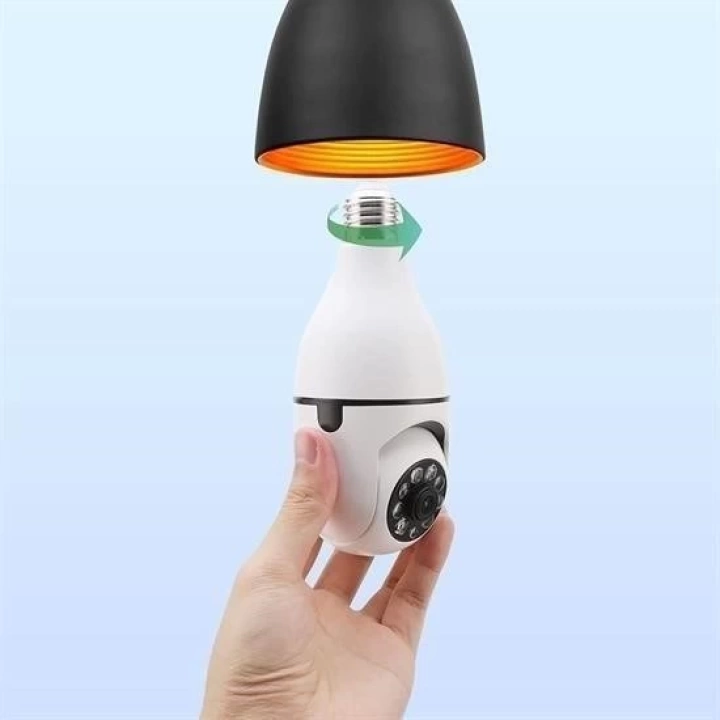 BFS  WiFi 360 Panoramik Ampul Kamera Gece Görüş Ses Akıllı Hareket Algılayıcı