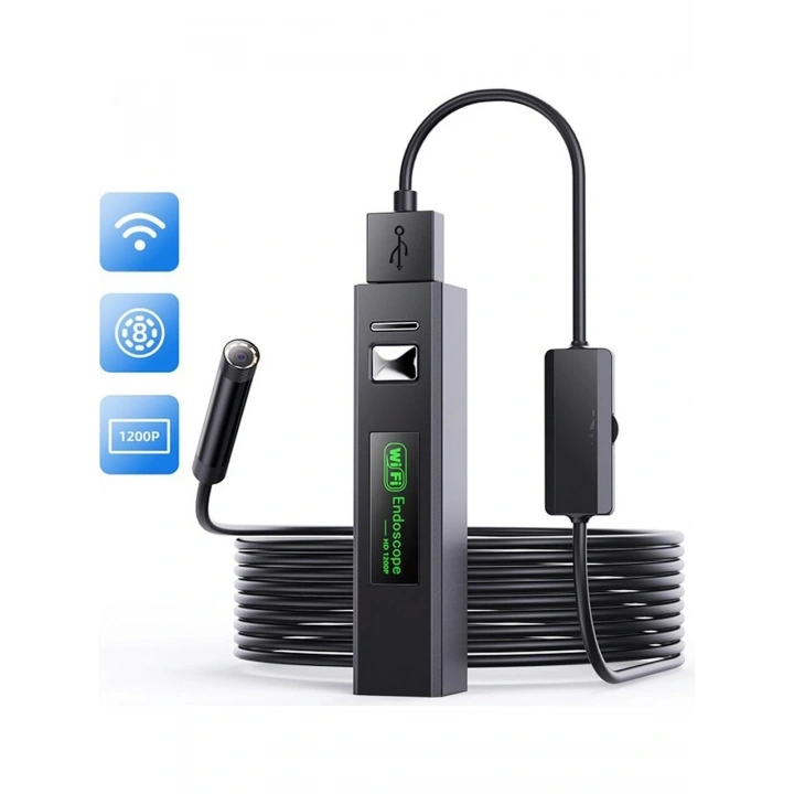 BFS Wifi Endoskop Kablosuz Yılan Kamera 10 Metre Android Ios Windows